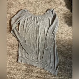 Victoria’s Secret asymmetrical sweater off shoulder gray 2000’s
